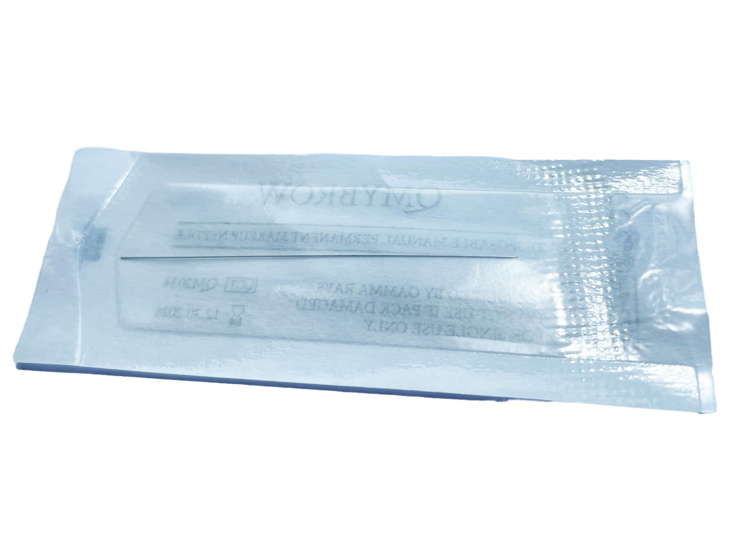 QMYBROW Disposable 1R Single Round Needles for Eyebrow Eyeliner Lips Permanent Makeup Machine Cosmetic Machine Tattoo Needle 0.18mm/0.25mm/0.30mm/0.35mm (0.3mm)