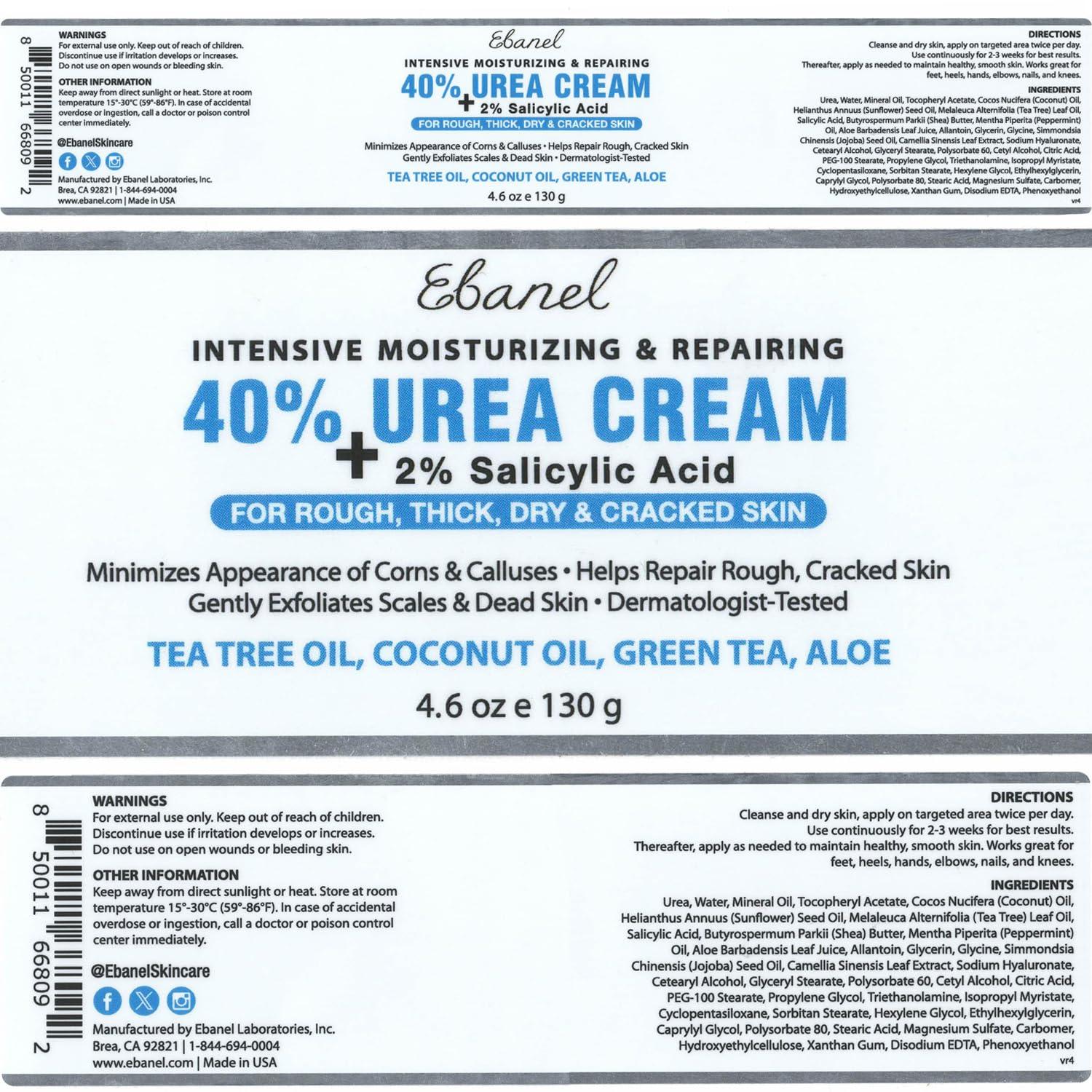 Ebanel Ebanel Bundle of 40% Urea Cream 4.6 Oz, and 2.5% Retinol Moisturizer