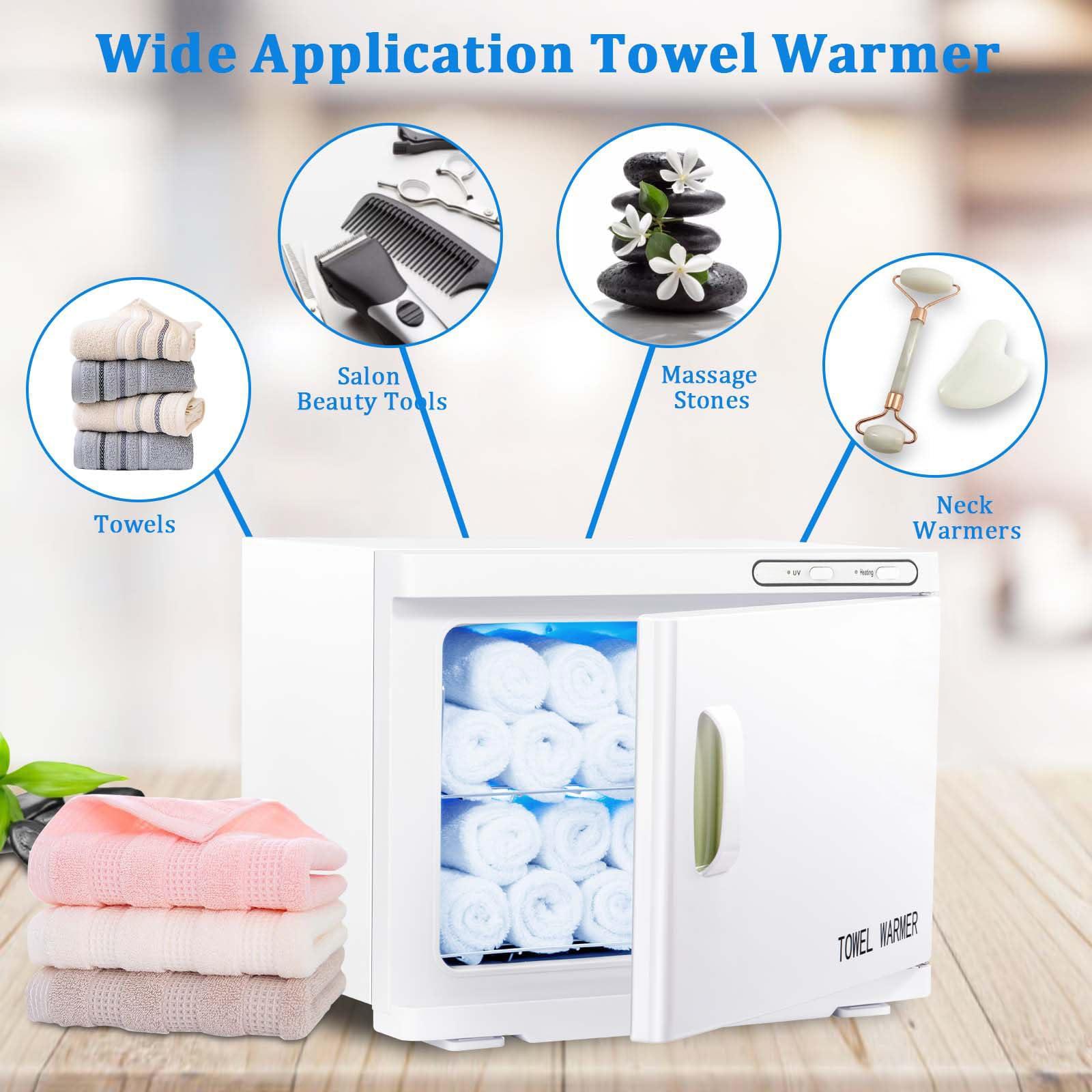 DIYYIDA Hot Towel Warmer for Spa - 23L Large Capacity Hot Towel Cabinet Professional 2-in-1 Spa Towel Warmers for Facials, Heats Up Quick Towel Heater Salon Barber Esthetician Gym Home Hotel (White)