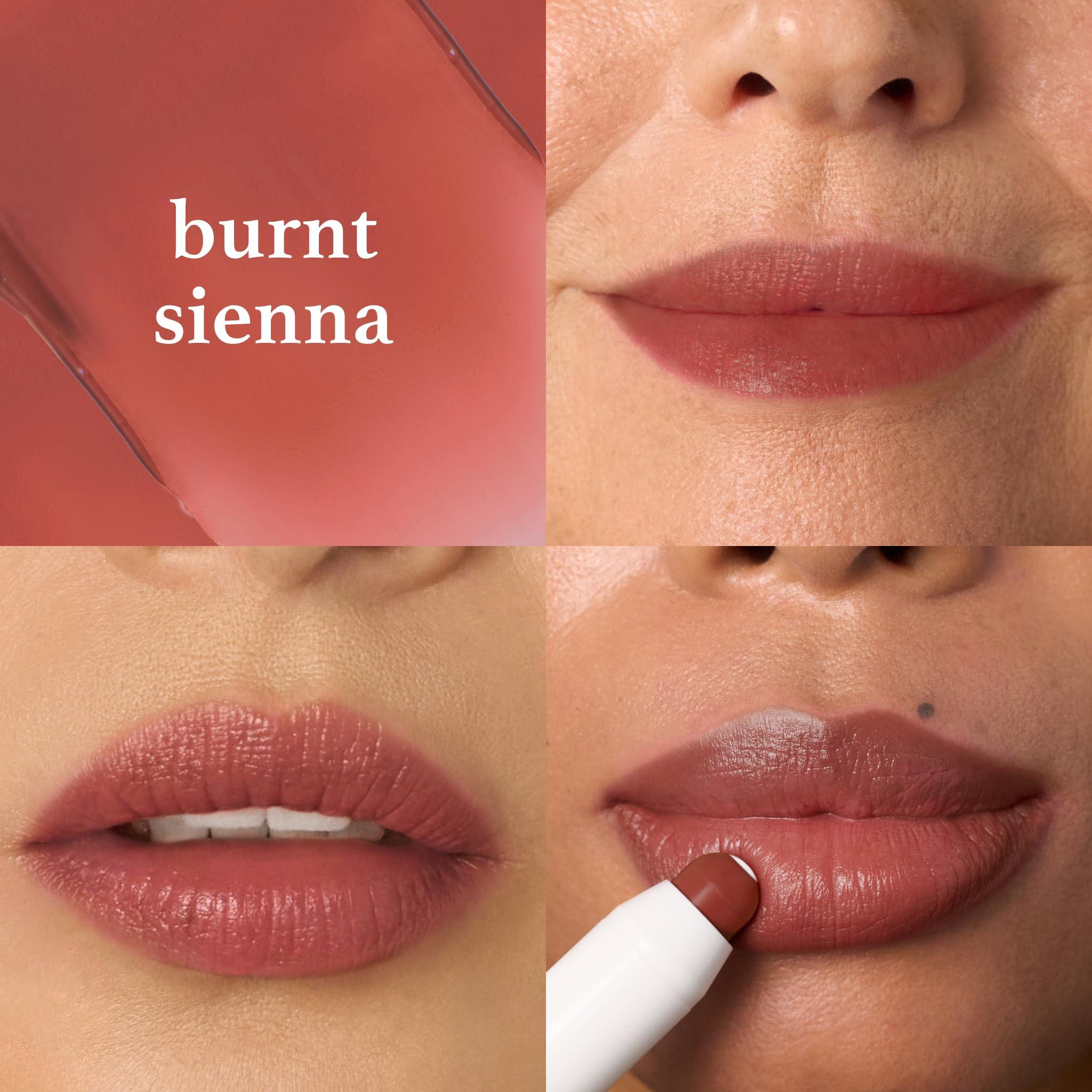 Julep The Perfect Pair 2pc Set: Julep It\'s Balm Tinted Lip Balm Burnt Sienna and With a Trace Retractable Creamy Long-Lasting Lip Liner, Clear as Day