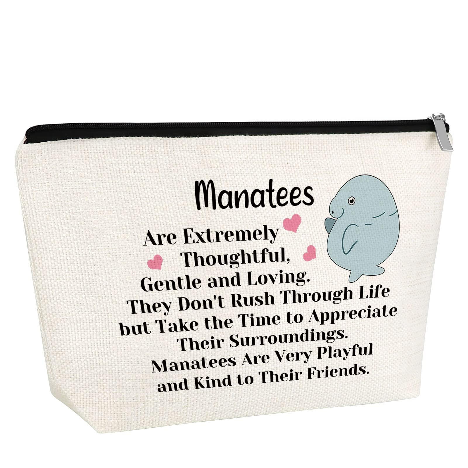 Gfhzdmf Gfhzdmf Manatee Gift for Women Manatee Lovers Sea Animal Lovers Gift Manatee Makeup Bag Funny Manatees Zipper Cosmetic Travel Pouch Friendship Gifts Christmas Gifts for Manatee Lovers Women Zookeeper