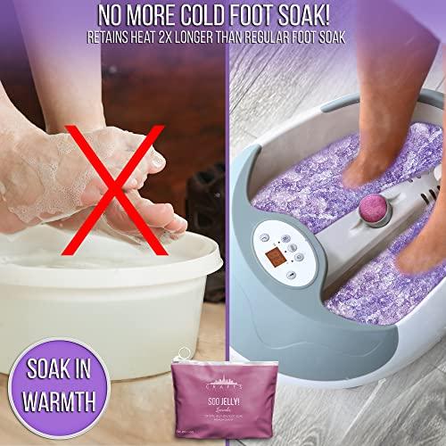 CRAFTS AND THE CITY Crafts And The City SOO Jelly Pedicure Packs - Pedicure Foot Soak For Feet - Moisturizing Jelly Spa Pedi Soak - Foot Spa Bath Soak For Soaking - Pedicure Foot Gel To Relax Sore Feet (Lavender)