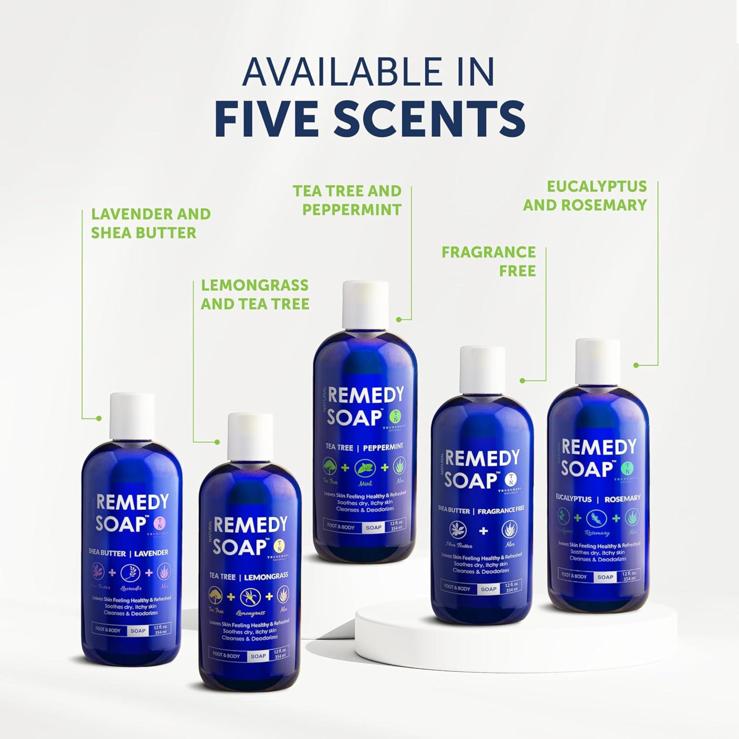 Truremedy Naturals Truremedy Naturals Tea Tree Oil and Lemongrass Body Wash - Body Wash and Helps Skin Irritations - Tea Tree and Lemongrass Soap Body Wash (1 pk, 12 oz)