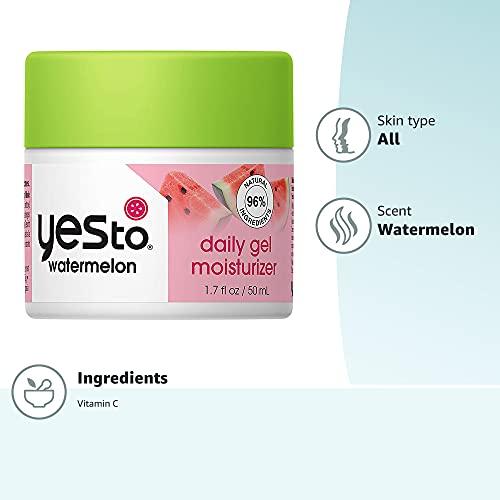 Yes To Yes To Watermelon Daily Gel Moisturizer, Skin Texture Improvement & Refreshing, Antioxidants, Sodium Hyaluronate, 1.7 Fl Oz