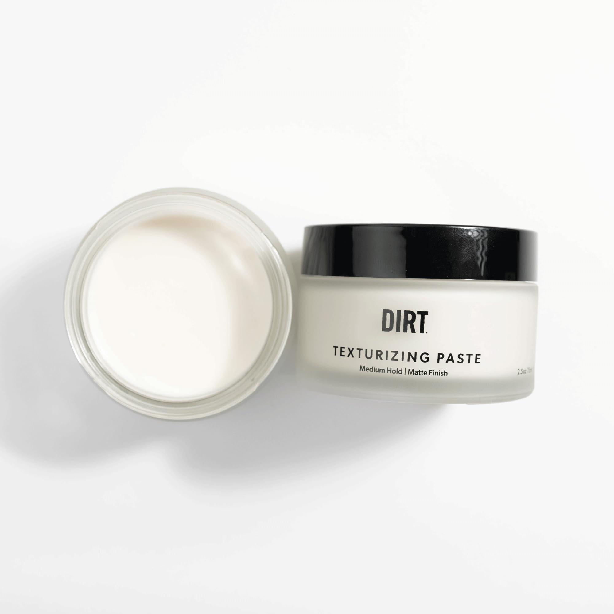 Dirt Texturizing Paste- Medium Hold- Matte Finish- 2.5 Oz- Creamy, ultra-rich formula defines, shapes, and infuses hair with skincare-grade ingredients- Dragon Fruit supports rebalance in microbiota