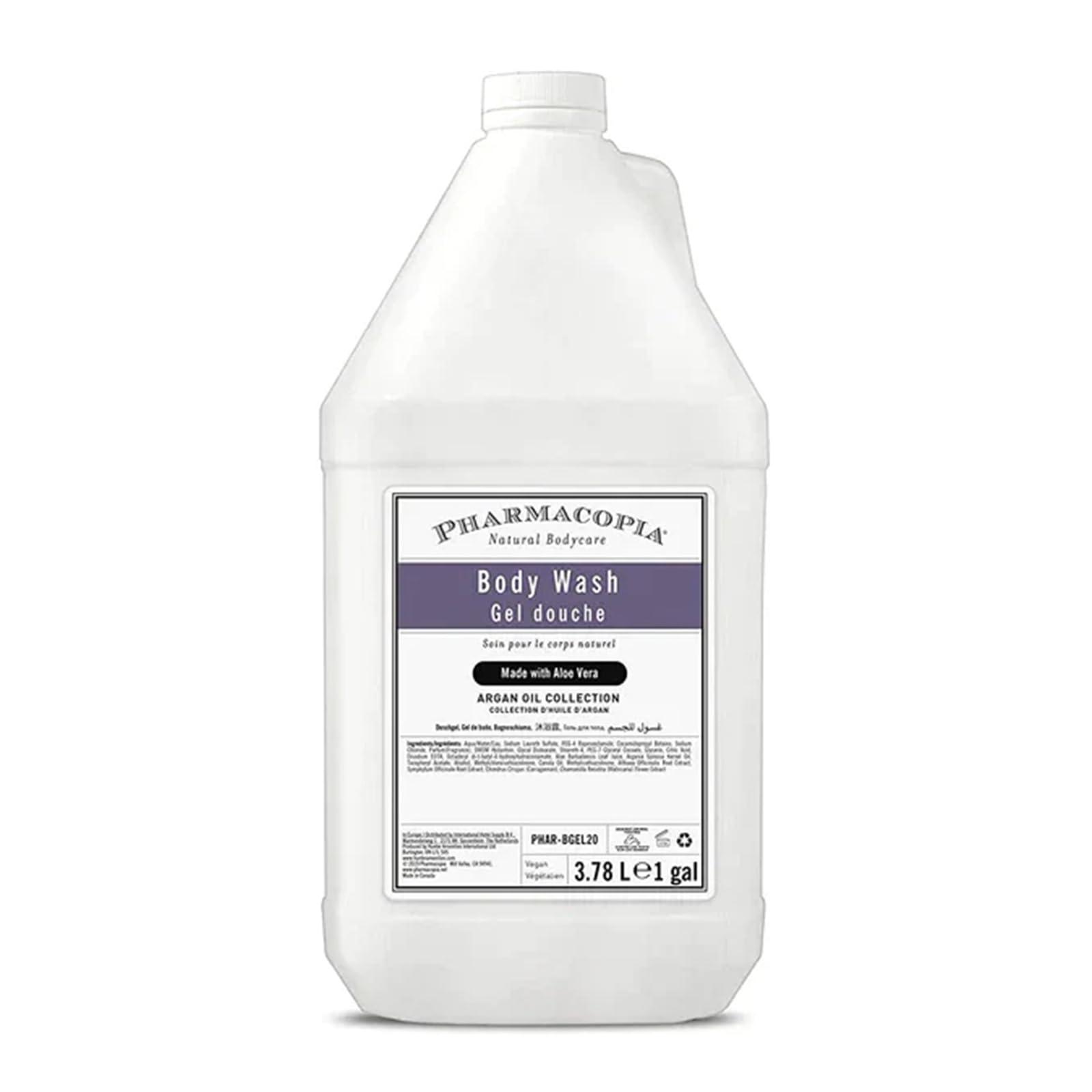 Pharmacopia Pharmacopia Hotel Argan Oil Body Wash - Vegan Moisturizing Shower Gel with Aloe Vera, Coconut Oil and Green Tea Extract - Natural, Organic and Cruelty-Free Skin Care for Men and Women, 128 oz