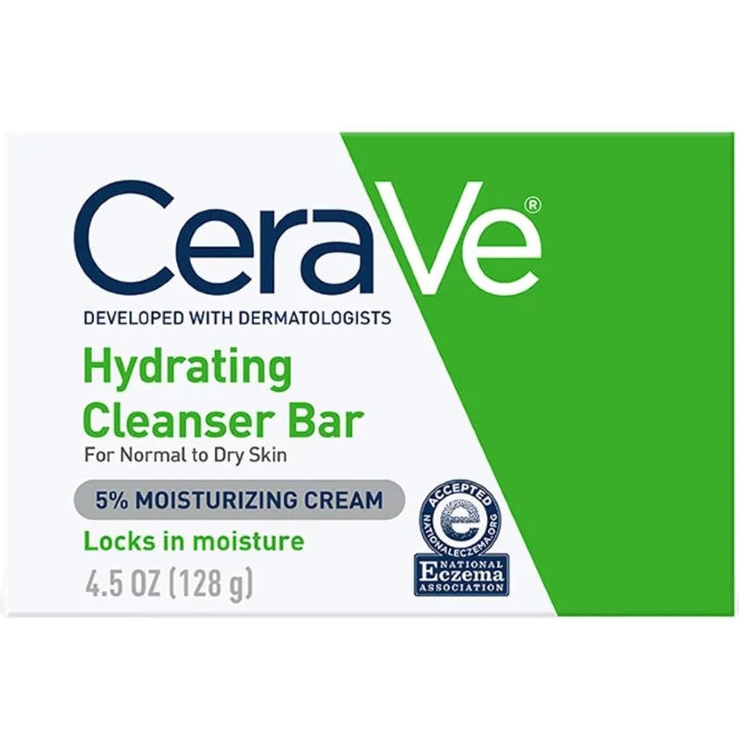 CeraVe Cerave Hydrating Cleanser Bar For Dry to Normal Skin, 130ml by CeraVe