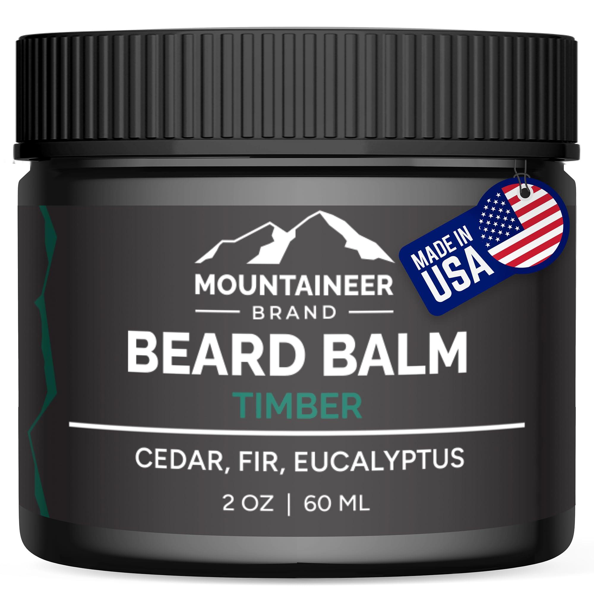Mountaineer Brand Mountaineer Brand Natural Beard Balm with Timber Scent | Scents Inspired by Nature | Beard Butter for Men | Leave in Condidtioner | Hydrates, Softens and Tames | Made in West Virginia | 2oz