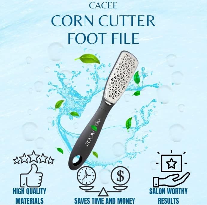 Cacee Cacee Callus Remover (8oz) and Corn Cutter Foot File Set for Feet, Gel Formula with Tea Tree Oil & Lemon Scent, Works Great with Foot Scrubber, Foot File, or Pumice Stone, Callous or Corn Remover