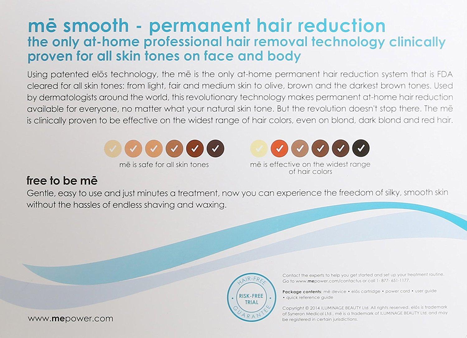 Me Co m Smooth Permanent Hair Reduction Device with FDA Cleared elos Technology - with 200,000 Pulses