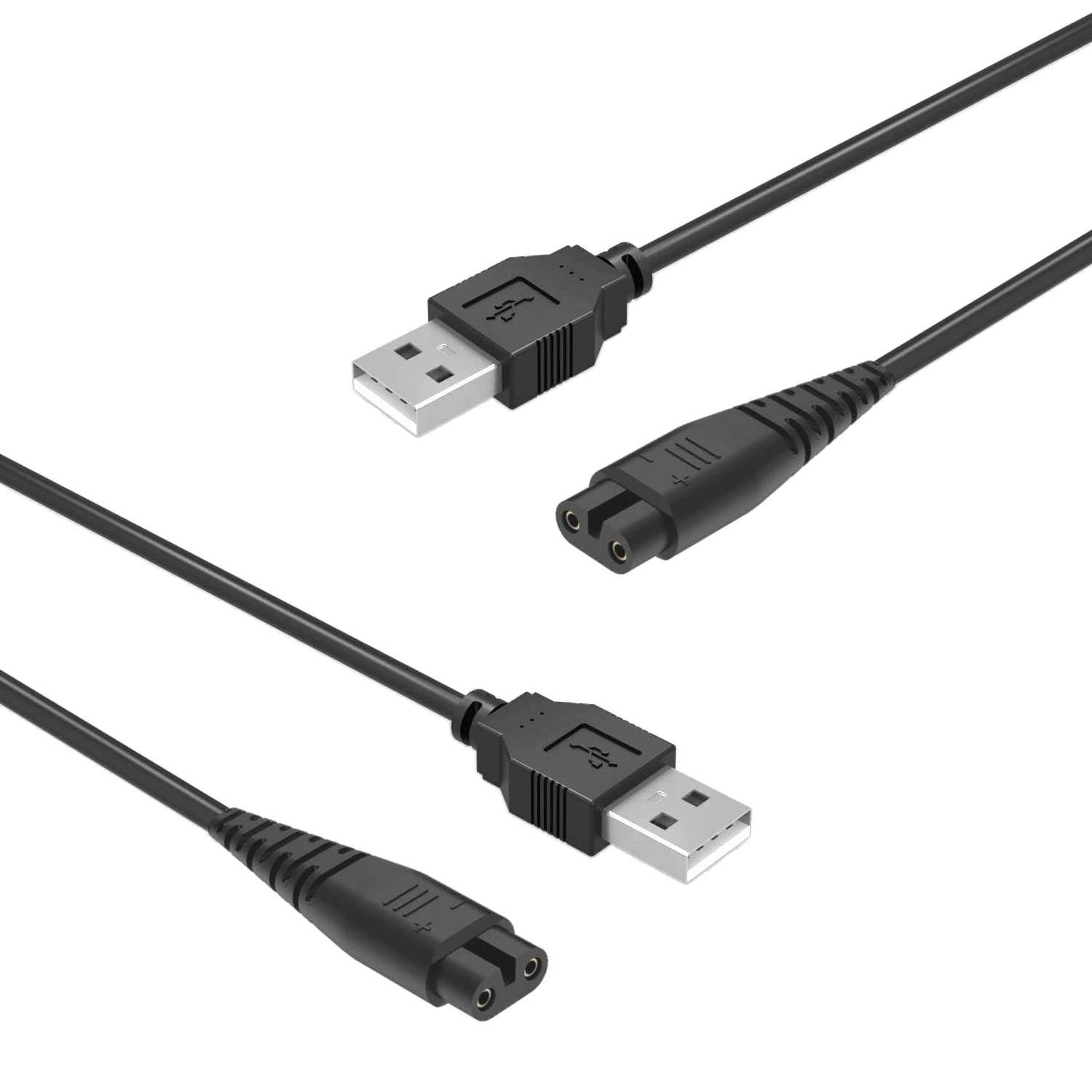 YANZHI YANZHI 2-Pack Charger Cord for Hatteker Replacement Hatteker Hair Clipper RFC-690 RFC-588 RFC-696 RFC-692 RFC-598 RFC-696B RSCX-7568 RSCX-9598 Power Supply Charging Cable (1.5M)