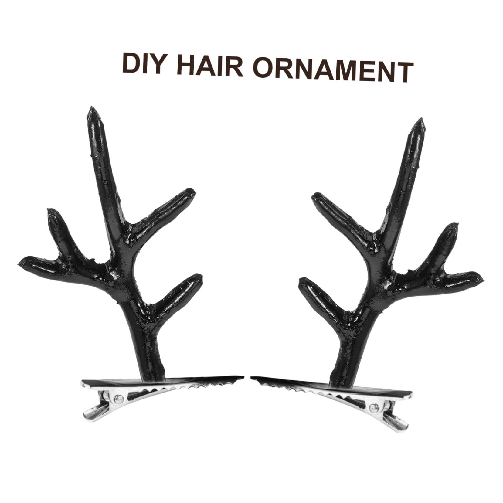 WRITWAA WRITWAA Realistic Deer Horn Plastic Headband Set Diy Deer Antlers for Christmas Halloween Unique Antler Headpiece