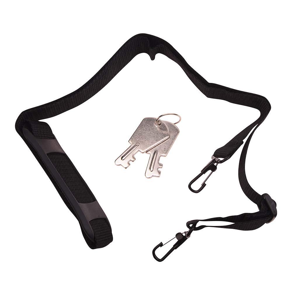 SHANY SHANY Essential Pro Makeup Train Case Cosmetic Box Portable Makeup Case Cosmetics Beauty Organizer Jewelry storage with Locks, Multi Compartments Makeup Box and Shoulder Strap - Jet black