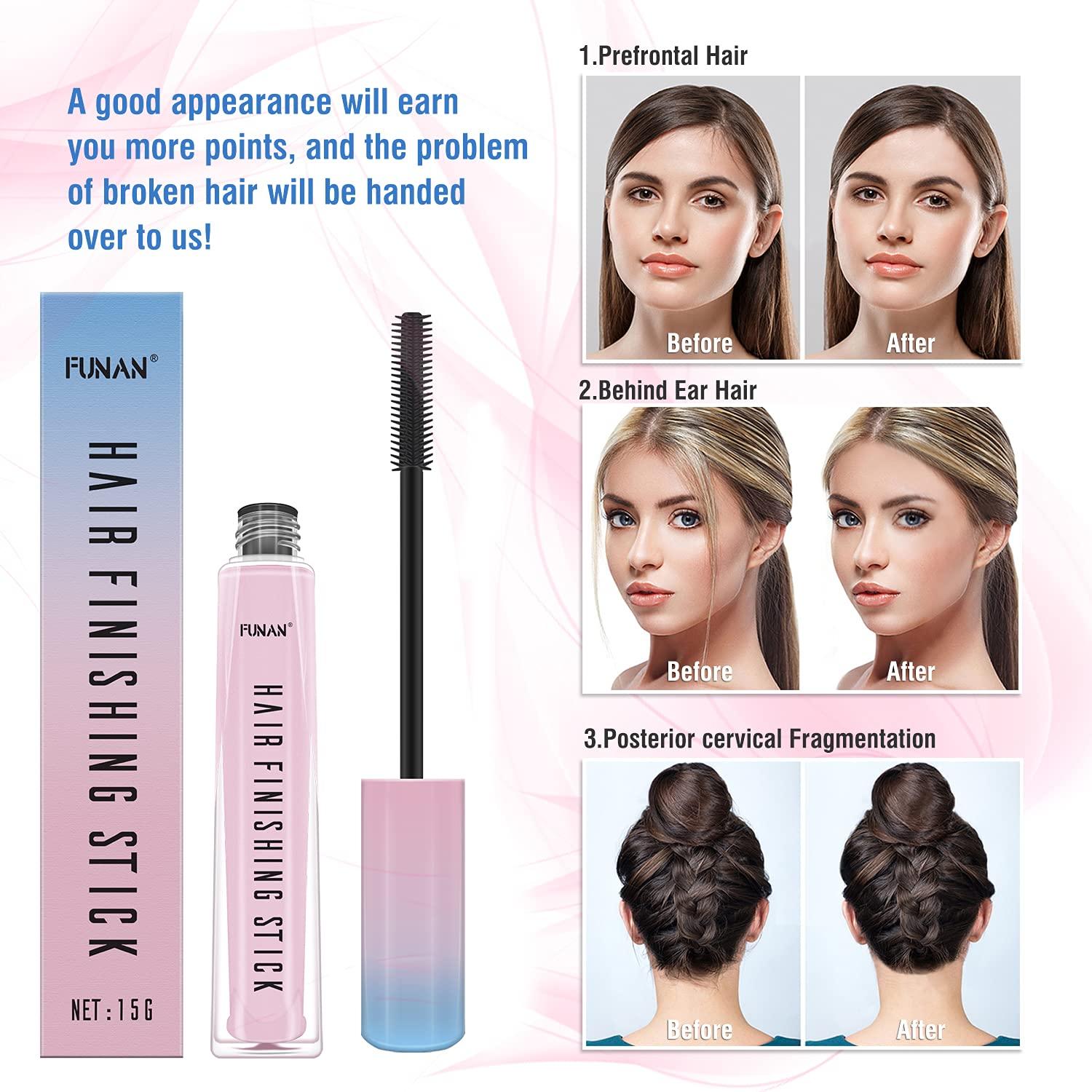 FUNAN FUNAN Hair Feel Finishing Stick for Small Broken Hair, Stick, Gel Wax Women Naturally Refreshing
