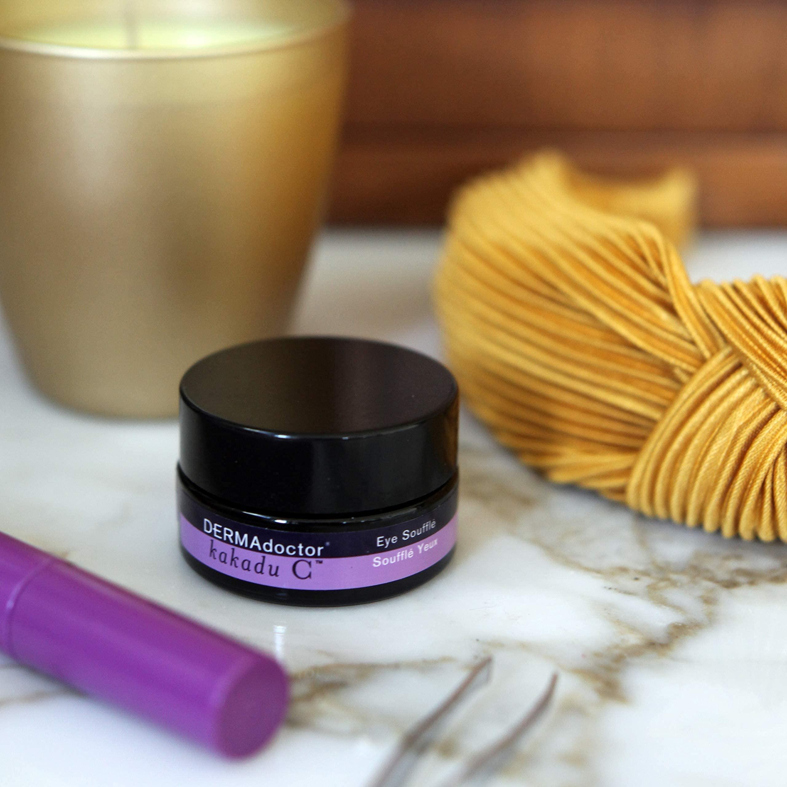 DERMAdoctor DERMAdoctor Kakadu C Dermatologist Formulated Eye Souffle, Vitamin C and Caffeine Eye Cream. Dark Circles Under Eye Treatment and Under Eye Brightener - 0.5 fl oz