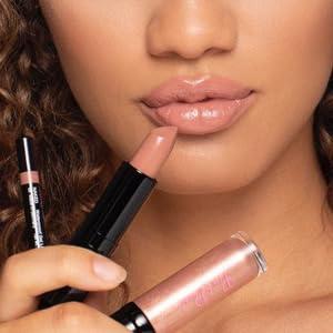 Pink Dust Warm Nude Lip Combo | Nude Lipstick | Liquid Lipstick & Lip Liner Combo Set | Smooth Lipliner Lipgloss and Lipstick Set | Lip Makeup Gifts for Women and Girls