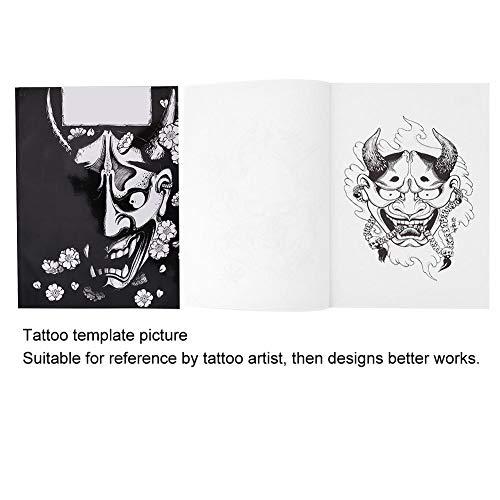 ZJchao Stick and Poke Tattoo kit,Tattoo Template Set, Hannya Pattern Professional Tattoo Book Tattoos Stencils Body Tattoo Practice Template Book Tattoo Templates Picture for Tattoo Artist