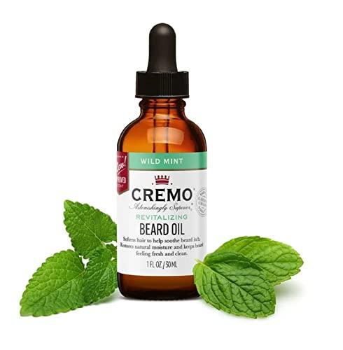 Cremo Cremo Beard Oil, Revitalizing Wild Mint, 1 fl oz - Restore Natural Moisture and Soften Your Beard To Help Relieve Beard Itch