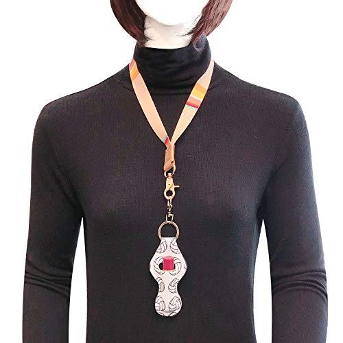 allydrew allydrew 10 Pack Chapstick Holder Keychain, Keyring for Lip Balm Lip Gloss Lipstick with 10 Pieces Metal Keyring Clasps, Volleyball