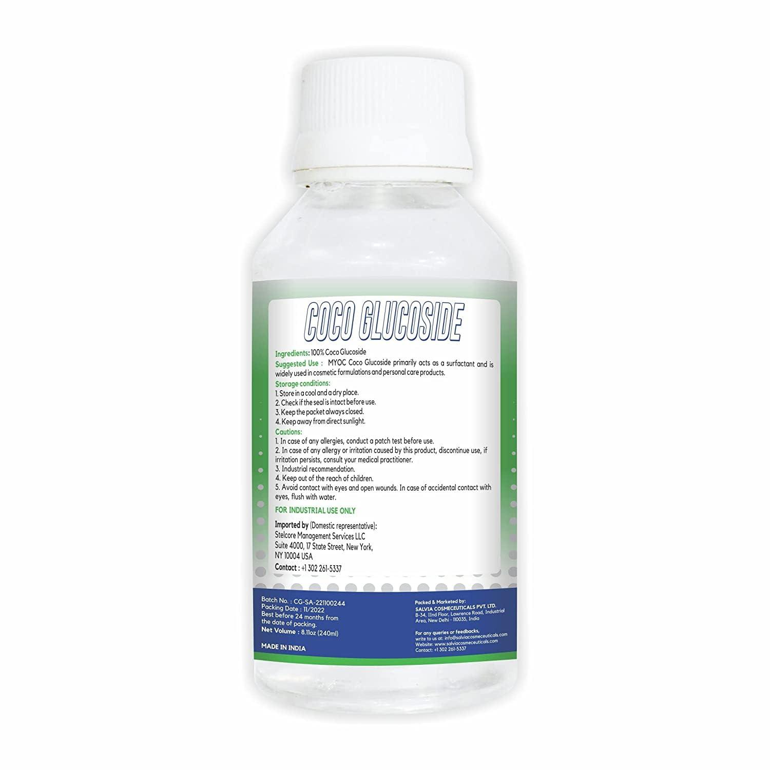 MYOC MYOC Coco-Glucoside, Natural Surfactant for Skin, Shampoo, Body Wash, Shower Gel, Coco Glucoside Bulk /8.11 FL Oz (240 ml)/ Pack of -2