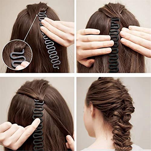 AnHua AnHua 2 Pcs Girl Women Easy Braider,Twist Plait Wave Hair Braiding Tool Holder Centipede Shape Hair Clip Hairstyle Tool Hair Accessories