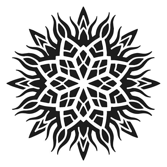 inkbox Inkbox Temporary Tattoos, Semi-Permanent Tattoo, One Premium Easy Long Lasting, Water-Resistant Temp Tattoo with For Now Ink - Lasts 1-2 Weeks, Solar Flare, 4 x 4 in