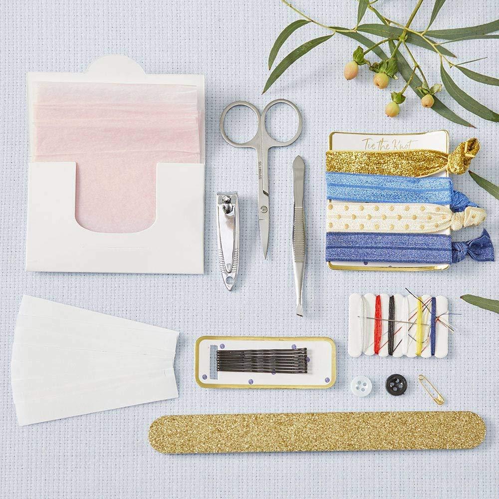 Kate Aspen Blue Willow Wedding Survival Kits - Set of 6 - Emergency Kit, Engagement Supply Makeup Bag for Bride, Perfect Bride Gift, Bridesmaid Presents, Wedding & Bachelorette Party Favors by Kate Aspen