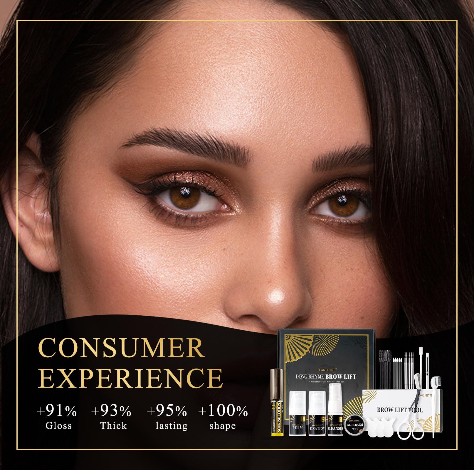 DONG RHYME DONG RHYME Brow Lamination Kit, Professional Eyebrow Lamination Kit, Semi-Permanent Brow Lift Kit, Long Lasting 6-8 Weeks Bushy & Full Brows Easy to Use Eyebrow Lift Kit at Home DIY