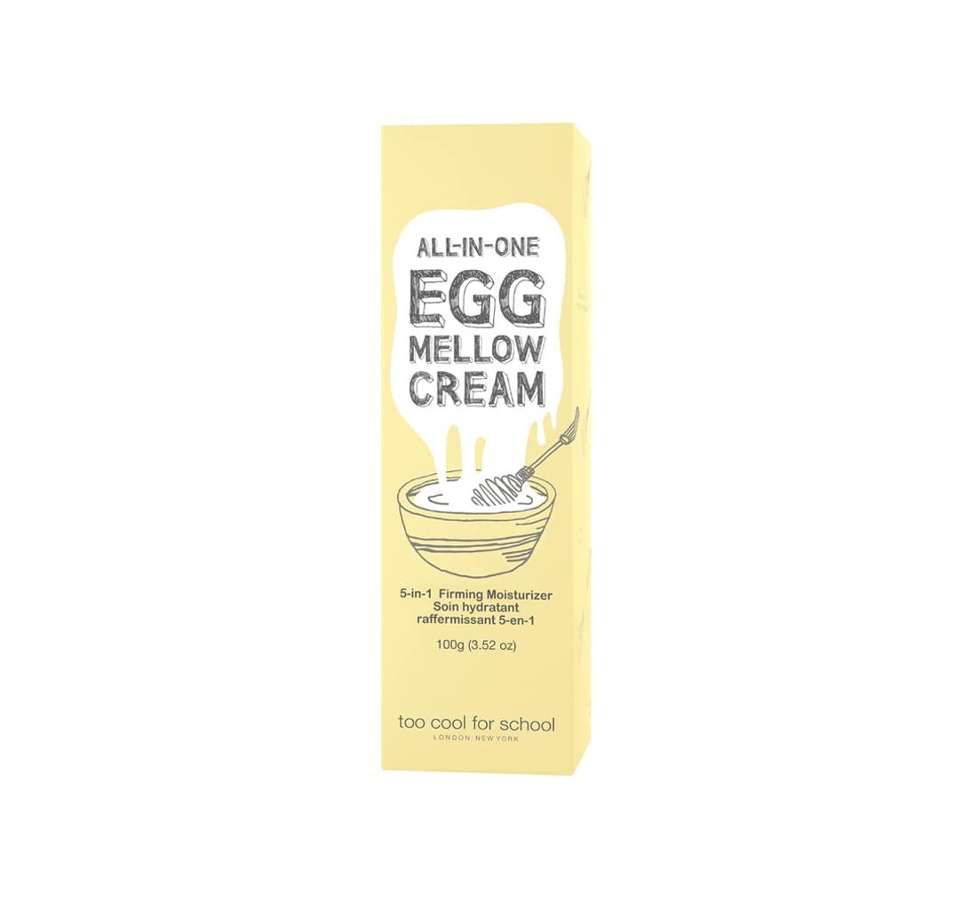 Too Cool For School Too Cool For School | All-in-One Egg Mellow Cream 100g | Anti Aging Face Cream | Anti Wrinkle Firming Moisturizer | 98% Pure Collagen Fiber