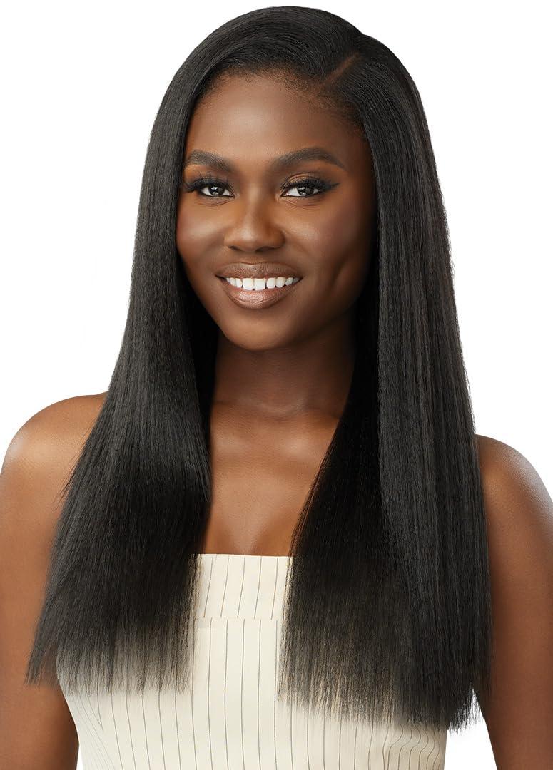 Outre Outre Big Beautiful Hair Clip-In - 9pcs - NATURAL YAKI 18\" (NATURAL BLACK)