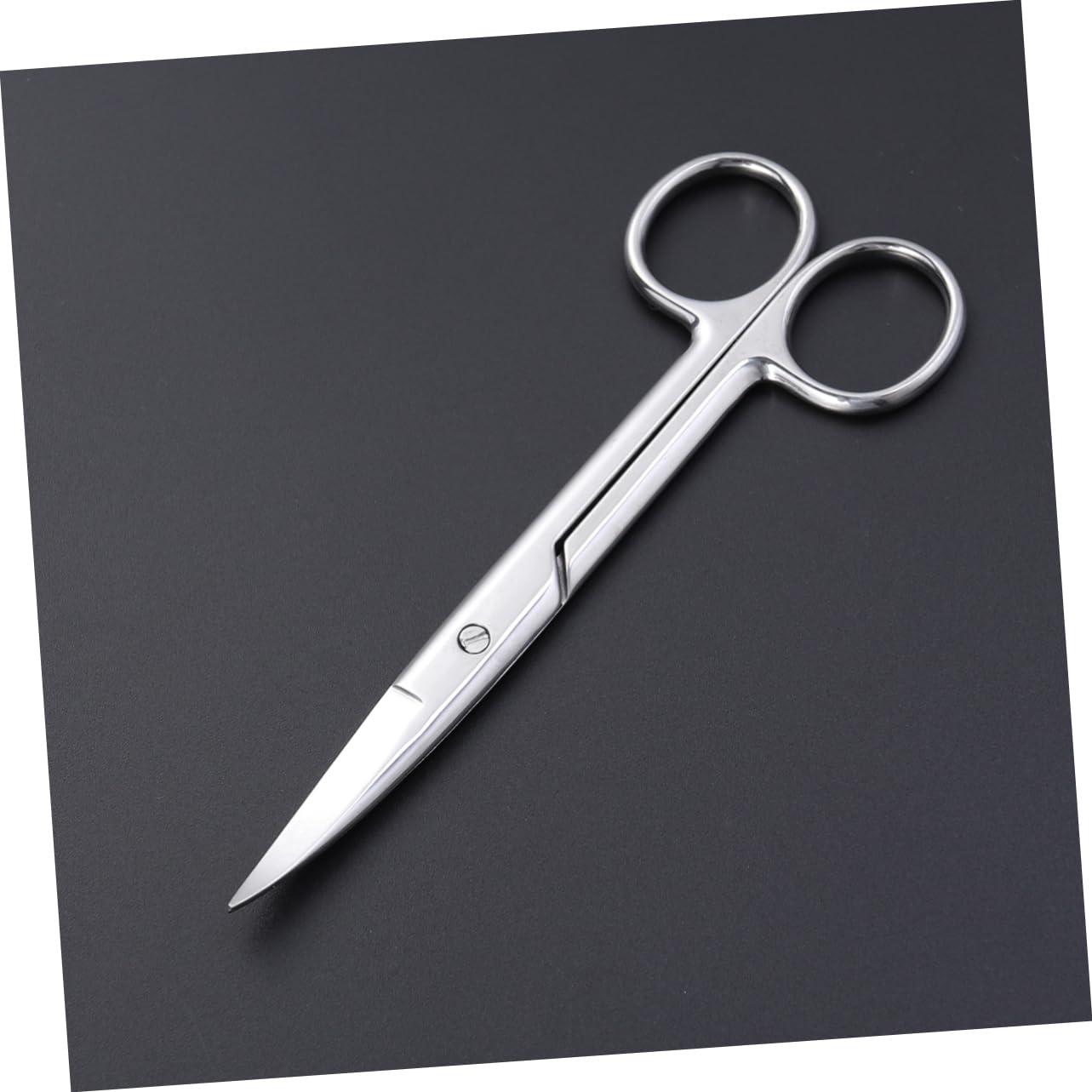 Mikinona Mikinona Elegant Silver Makeup Scissors Eyebrow Tape Cutting Scissors Stainless Steel Compact Easy to Use for Travel