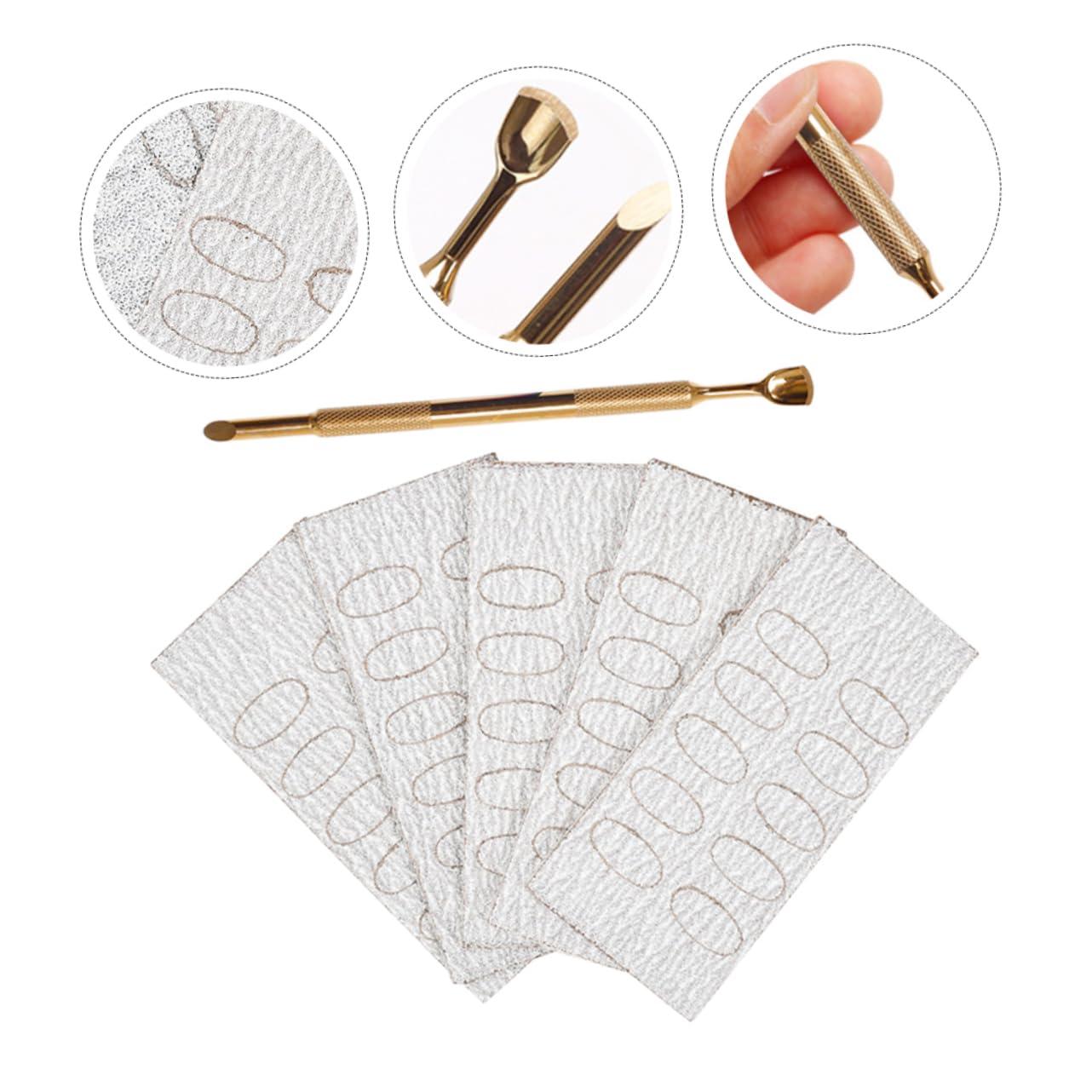 Healeved Healeved Stainless Steel Cuticle Pusher Dual Head Nail Tool with Nail Scraper for Salon Home and Travel