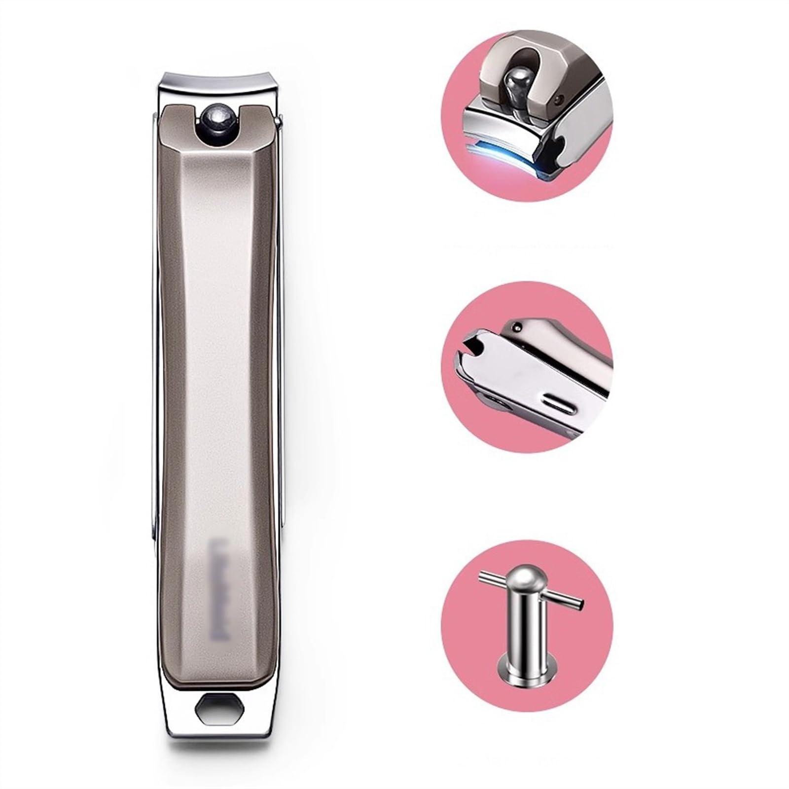 MWxpoSediR Travel Manicure Set,Nail Clippers Set Nail Clipper Set for Women, 6 Pieces Stainless Steel Manicure Kit with Splash Proof Nail Clipper, Portable Travel Nail Care Tools(Yellow)