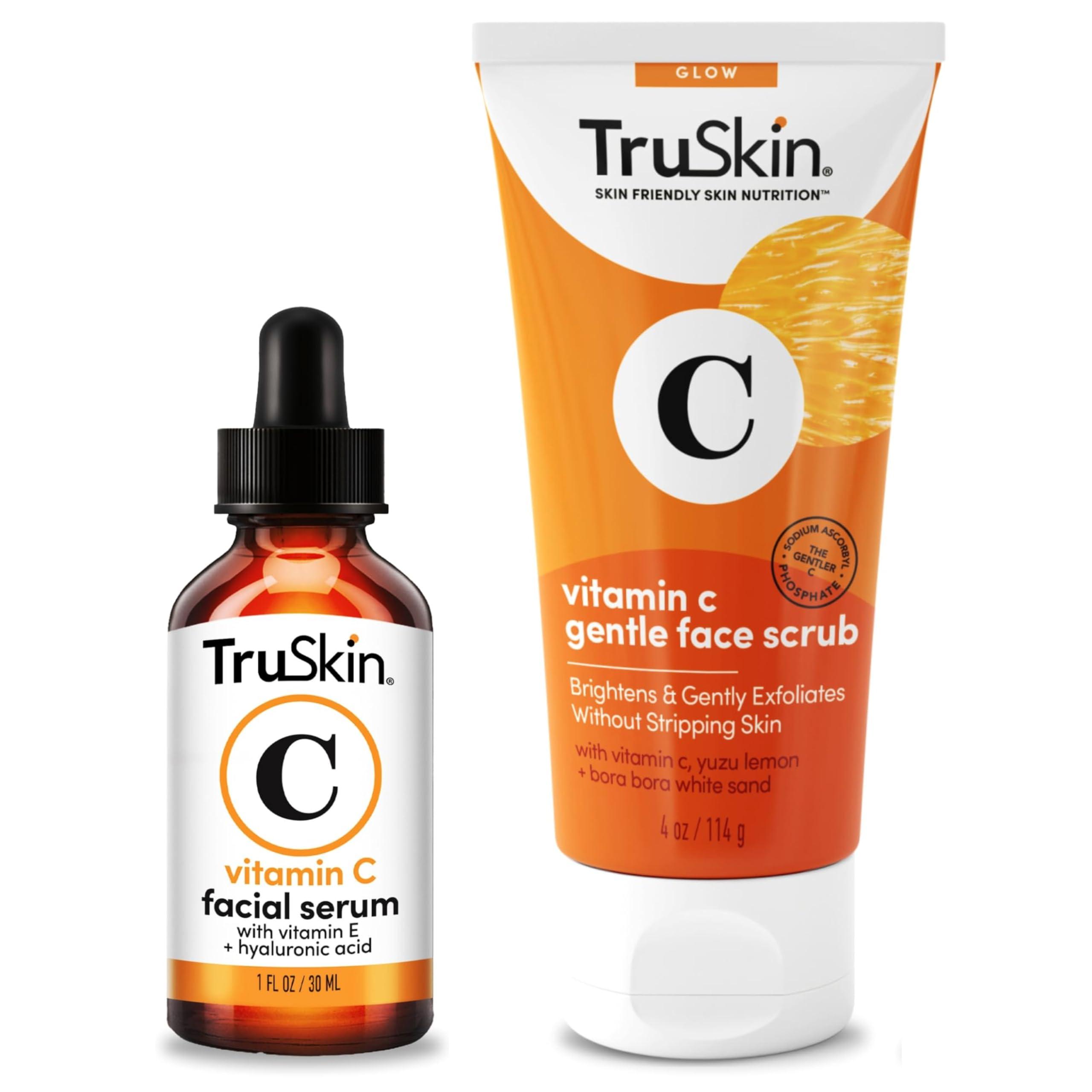 TruSkin Naturals TruSkin Vitamin C Serum & Vitamin C Scrub Duo for Brighter, Smoother and Glowing Skin