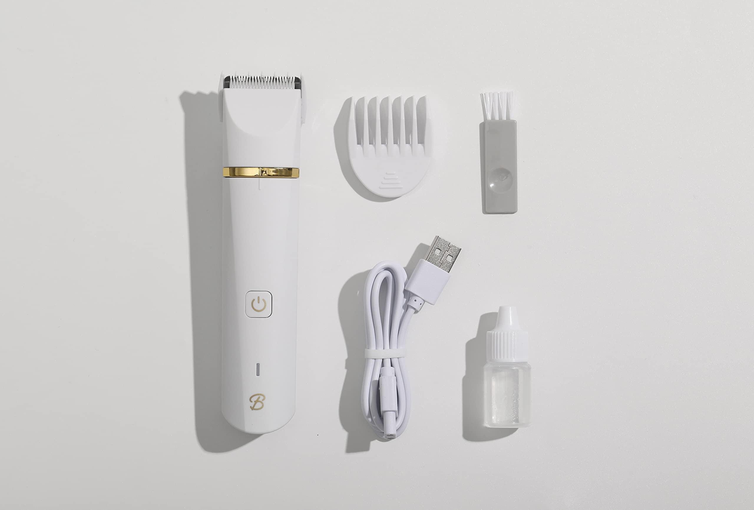 Bushbalm Bushbalm Francesca Trimmer Electric Shaver, 3 Step Routine for Ingrown Hair & Razor Bumps Prevention, Nude Exfoliating Scrub (236 ml), Nude Ingrown Oil (30 ml) and Nordic Dry Brush