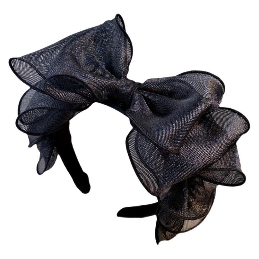 SHERCHPRY SHERCHPRY Black Headband With Bow, Bow Knot Headbands Bow Hair Hoop Cosplay Party