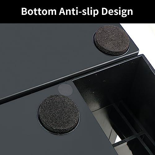 BARBERPLAN Beauty Professional Barber Clipper Tray Case, Hair Clipper Tray Organizer Barber Tool Tray Barber Case for Guide Combs Scissors Clippers Haircut Razor Tools - Black