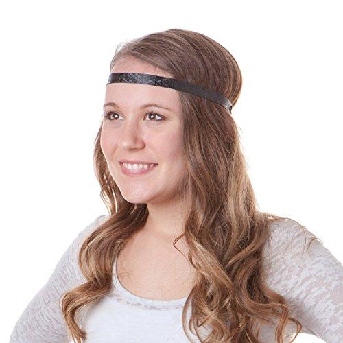 Hipsy Hipsy Women's Adjustable NO SLIP Sports Headbands Multi Color Pack (Rasta Multi 5pk)
