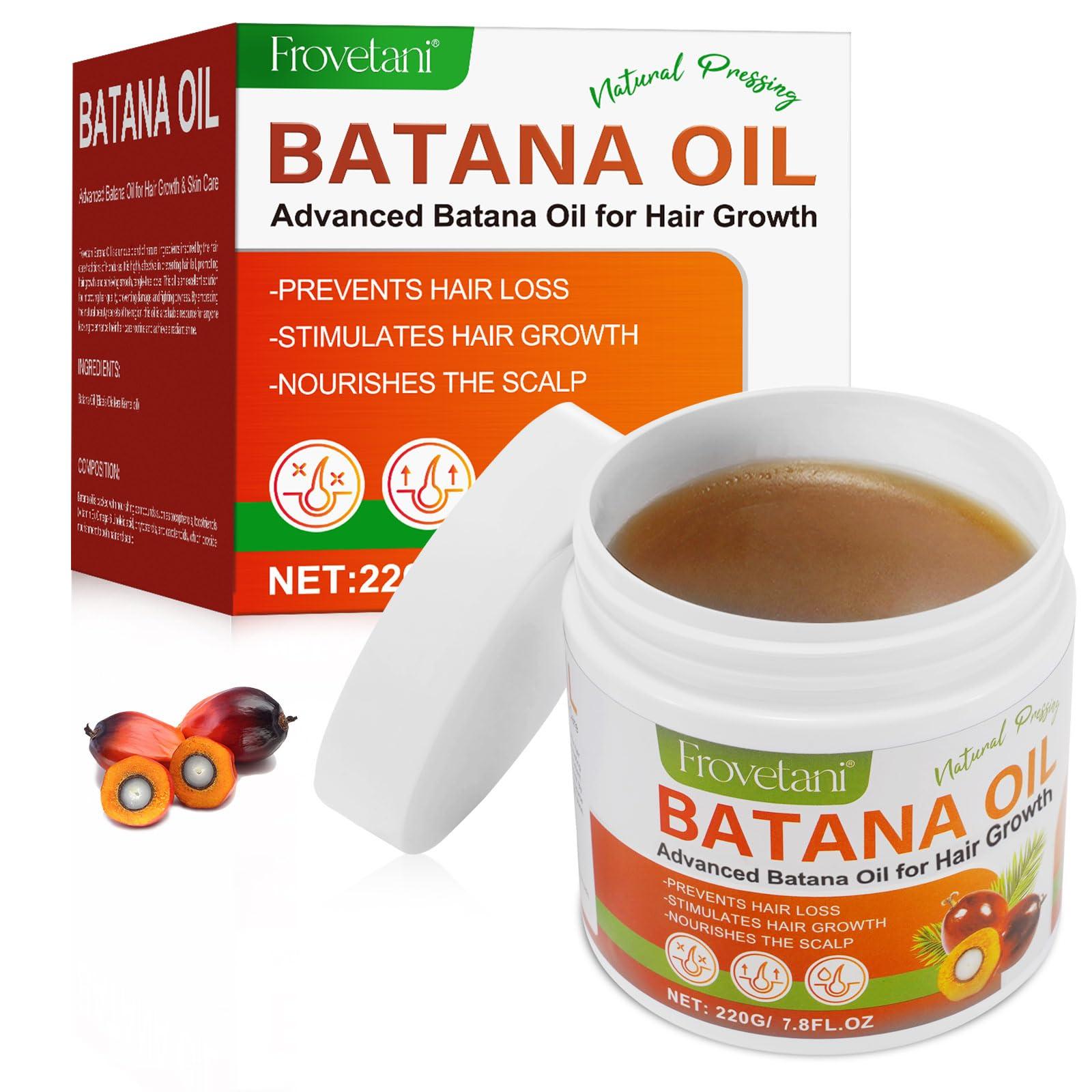 Frovetani Frovetani Batana Oil from Honduras for Hair Growth, 100% Organic Raw , Promotes Hair Thickness, Healthier & Strengthening, Prevents Hair Loss 7.8FL.OZ