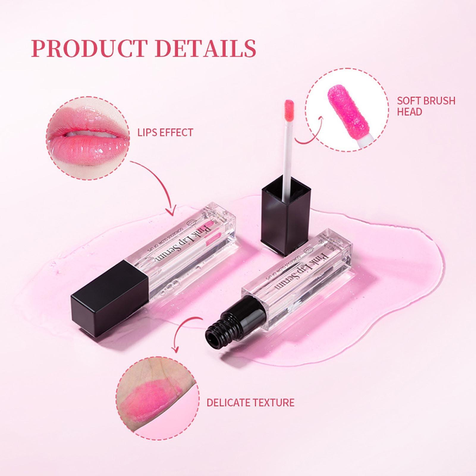 Luqeeg Lip Serum, Moisturizing Hydrating, Long Lasting Revitalizing, Lip Serum Oil with Organic Matter, Lightweight Texture, for Youthful and Radiant Look, Makeup Cosmetic