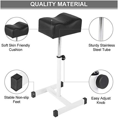 GOTOTOP GOTOTOP Pedicure Manicure Footrest Stool Portable Black Adjustable All Purpose Leg Rest Stand Tattoo Studio Equipment Salon