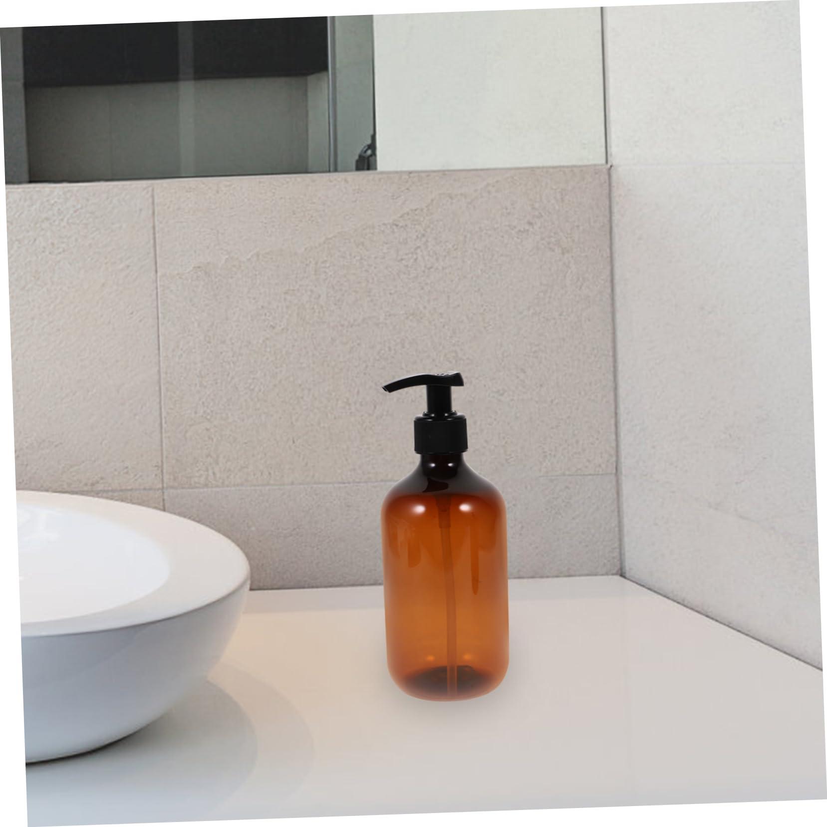 Beaupretty Beaupretty Brown Bottles 2pcs Shampoo Dispenser Liquid Bottle Shampoo Bottle Heart-Shaped Shampoo Bottles