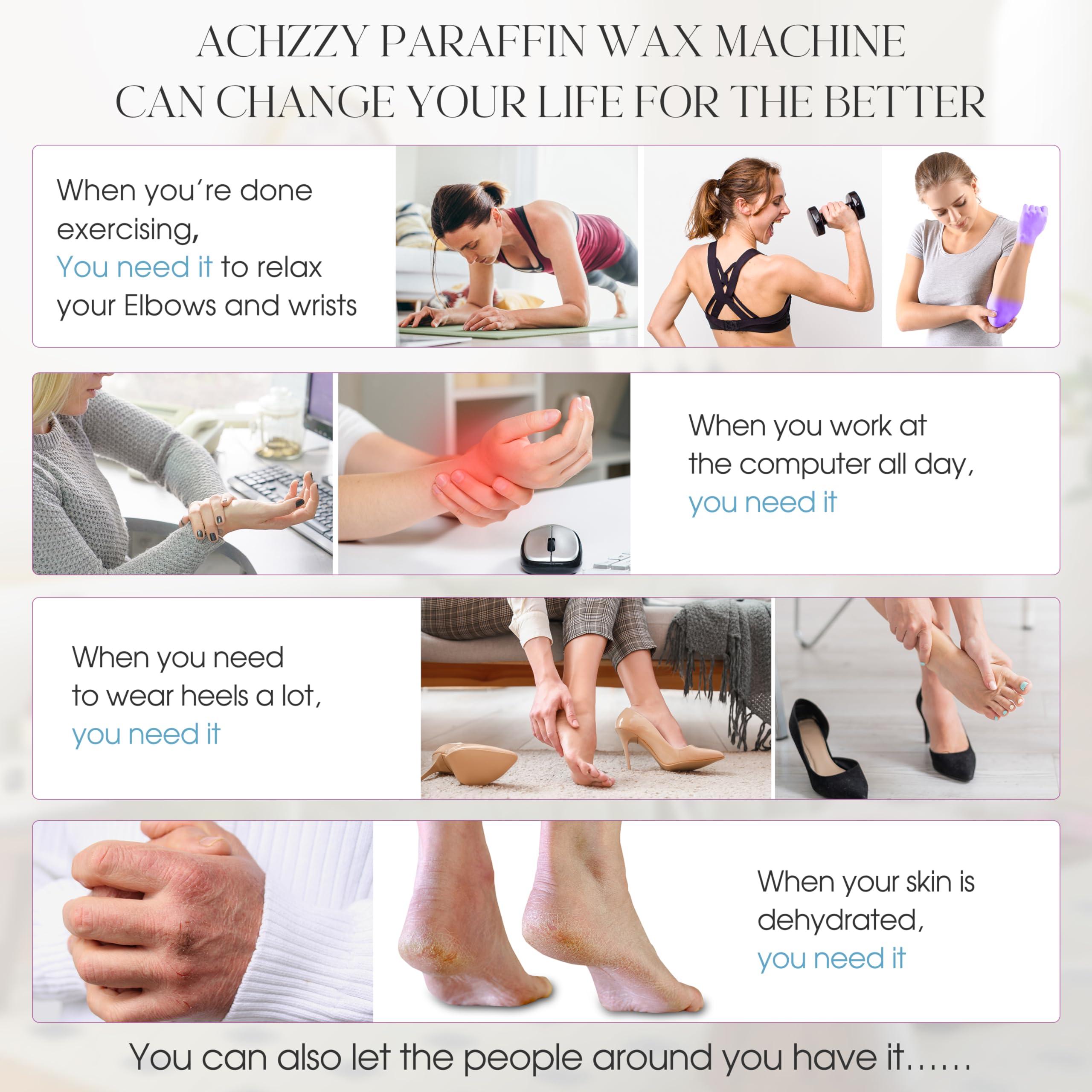 Achzzy Achzzy Paraffin Wax Machine for Hands and Feet, 4000ml Paraffin Bath, Paraffin Wax Warmer with Refills, Nourishing and Moisturizing, Professional-Grade Spa Treatment for Soft and Smooth Skin