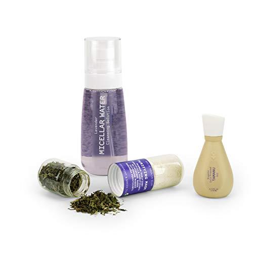 Oleum Vera Oleum Vera – Natural Purifying Routine Kit with Lavender Micellar Water, Tamanu Oil & Purifying Masks