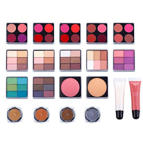 DUER LIKA DUER LIKA Makeup Kit for Girls and Women-Carry All Makeup Train Case with Pro Makeup and Full Starter Cosmetics Set (GOLD)