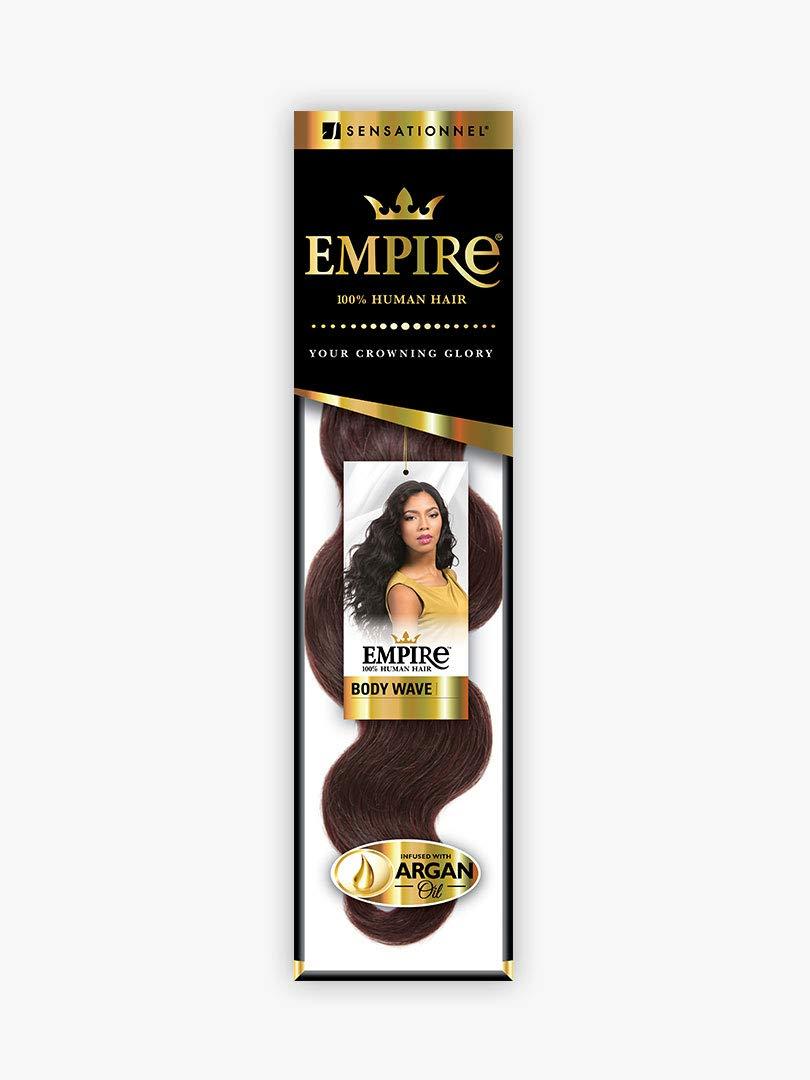 Sensationnel Sensationnel Empire Curly human hair - body wave tangle free weaving for quick weave and sew in styles best for faux highlights (10 inch, BG BURGANDY)