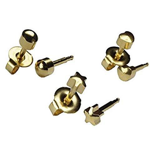 BEAUTY MADE EASY Beauty Made Easy Universal ear piercing kit with 24 pairs mix of all styles in 24k gold hypoallergenic instrument gun