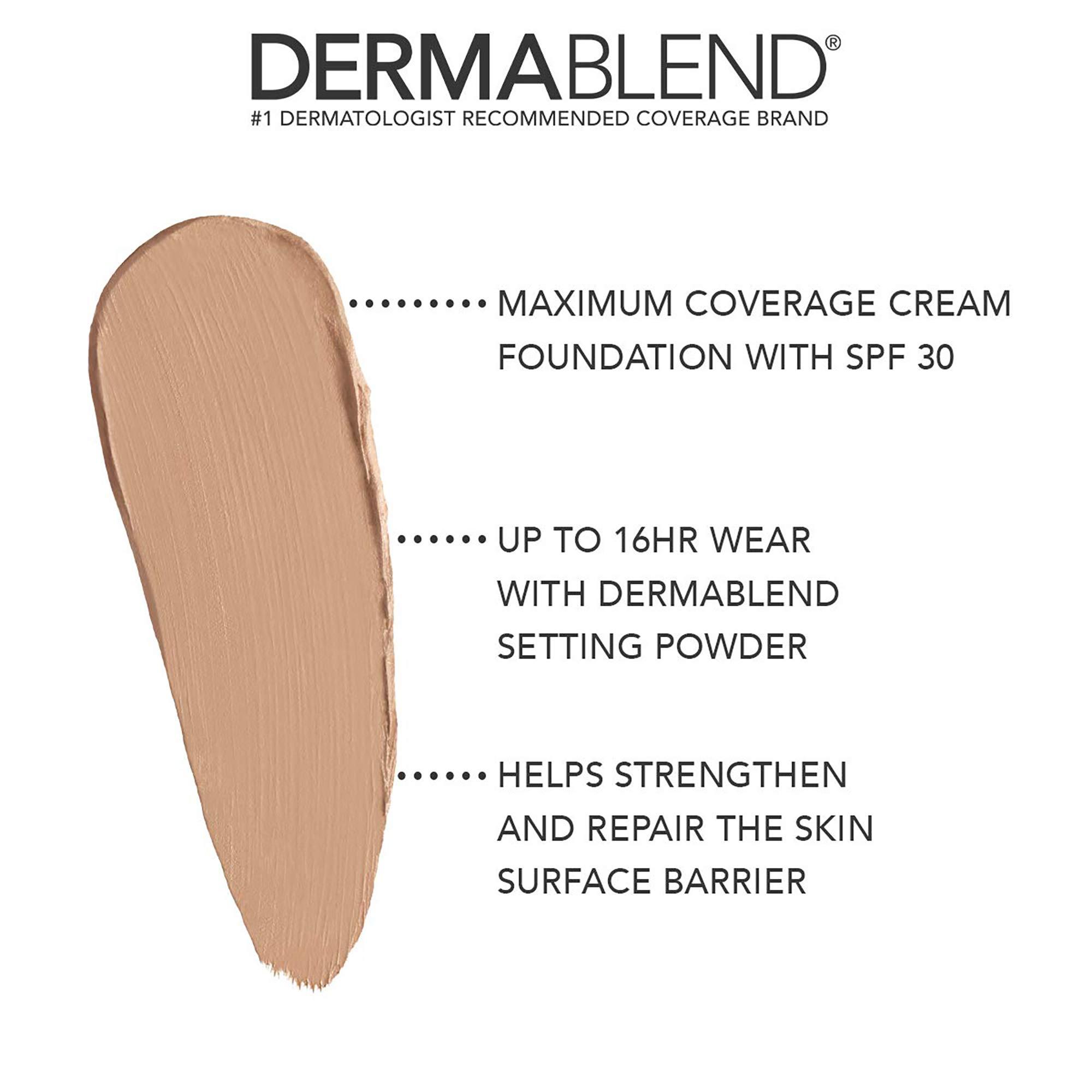 Dermablend Dermablend Cover Creme High Coverage Foundation with SPF 30, 30W Yellow Beige, 1 Oz.