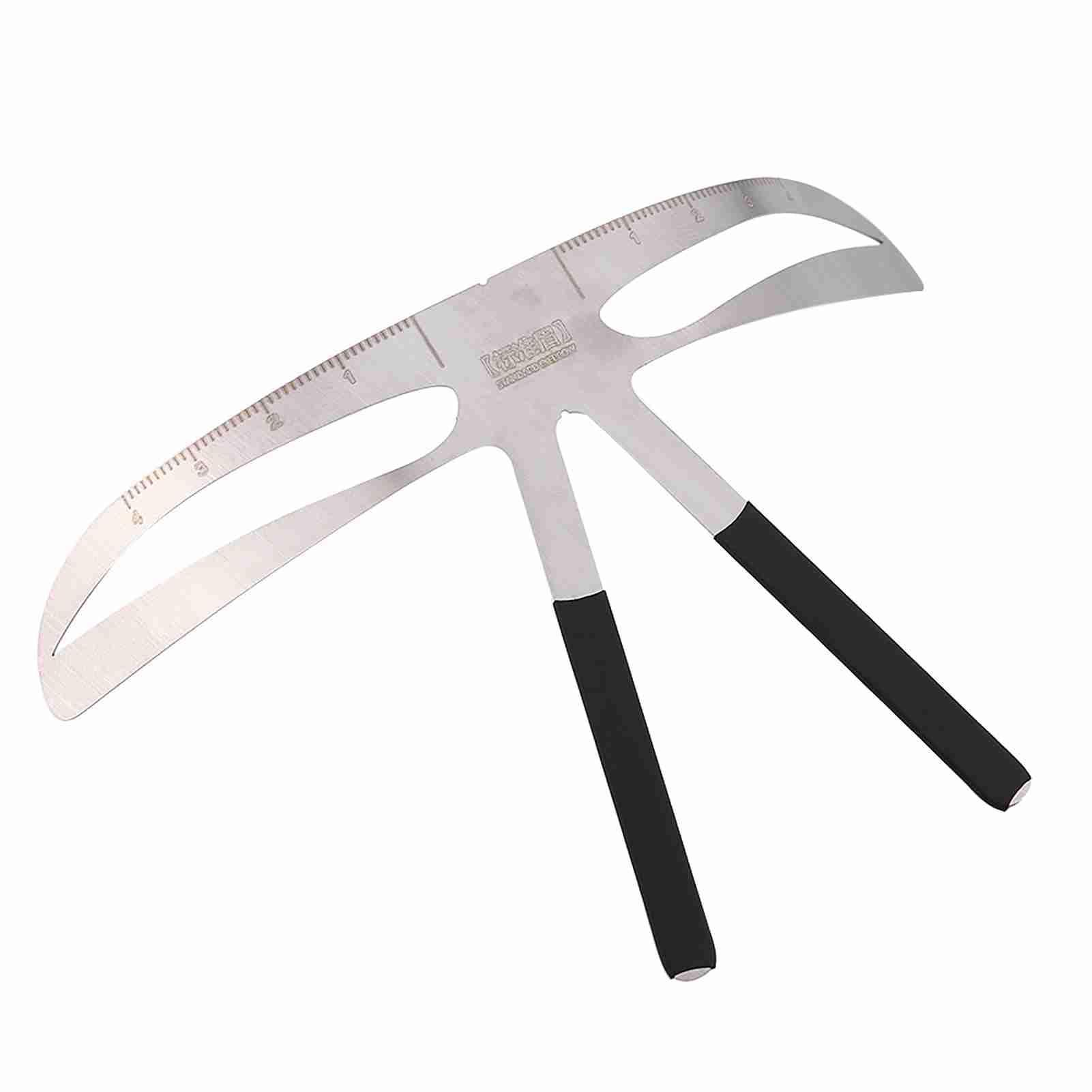 GOTOTOP Permanent Eyebrow Ruler Eyebrow Measure Balance Extension Ruler, Three Point Positioning Design Eyebrow Shape Stencil (Standard Eyebrows)