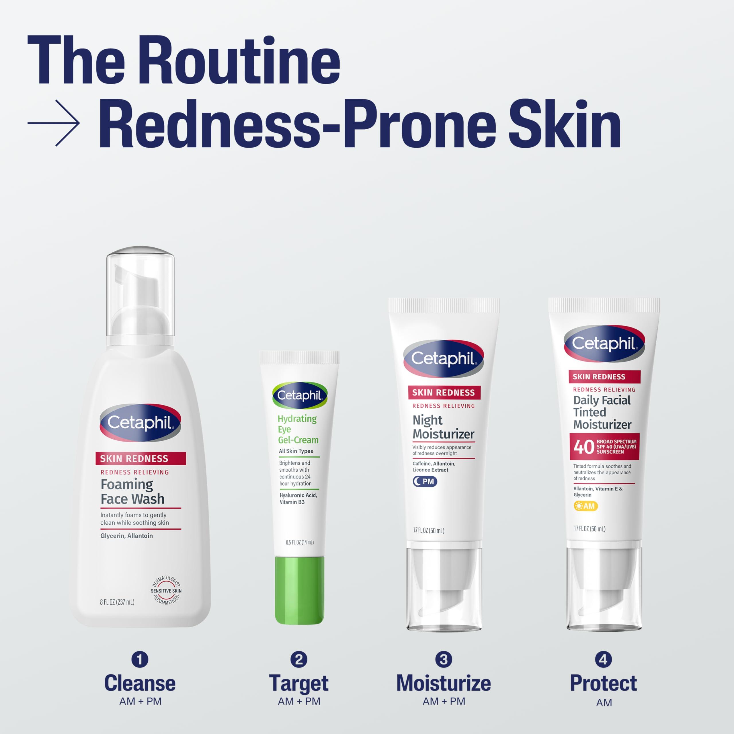 Cetaphil CETAPHIL Redness Relieving Daily Facial Moisturizer SPF 20, 1.7 fl oz, Broad spectrum Sunscreen, Neutral Tint, For Redness-Prone Skin